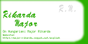 rikarda major business card